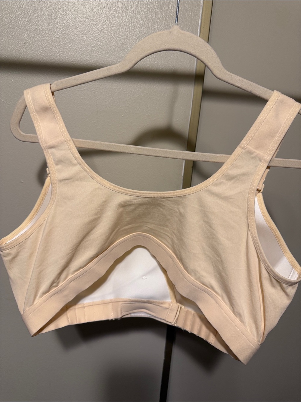 Soft SallyHug Ultimate Comfort Front-Wrap Bra, Nude Wireless Support 2XL - Picture 5 of 7